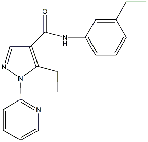 5-ethyl-N-(3-ethylphenyl)-1-(2-pyridinyl)-1H-pyrazole-4-carboxamide Struktur