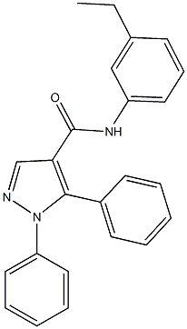 N-(3-ethylphenyl)-1,5-diphenyl-1H-pyrazole-4-carboxamide Struktur