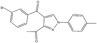 1-[4-(3-bromobenzoyl)-1-(4-methylphenyl)-1H-pyrazol-3-yl]ethanone Struktur