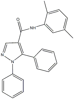 N-(2,5-dimethylphenyl)-1,5-diphenyl-1H-pyrazole-4-carboxamide Struktur