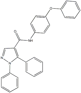 N-(4-phenoxyphenyl)-1,5-diphenyl-1H-pyrazole-4-carboxamide Struktur