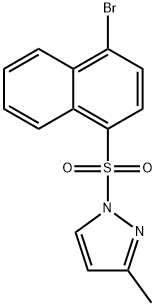 1-[(4-bromo-1-naphthyl)sulfonyl]-3-methyl-1H-pyrazole Struktur