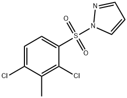 1-[(2,4-dichloro-3-methylphenyl)sulfonyl]-1H-pyrazole Struktur