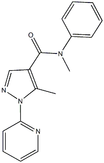 N,5-dimethyl-N-phenyl-1-(2-pyridinyl)-1H-pyrazole-4-carboxamide Struktur