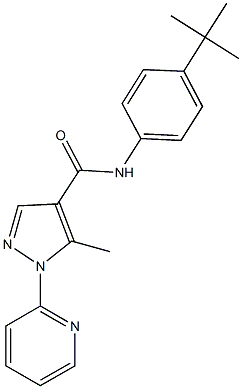 N-(4-tert-butylphenyl)-5-methyl-1-(2-pyridinyl)-1H-pyrazole-4-carboxamide Struktur