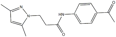 N-(4-acetylphenyl)-3-(3,5-dimethyl-1H-pyrazol-1-yl)propanamide Struktur