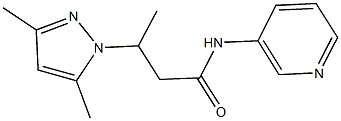 3-(3,5-dimethyl-1H-pyrazol-1-yl)-N-(3-pyridinyl)butanamide Struktur