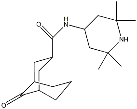 9-oxo-N-(2,2,6,6-tetramethyl-4-piperidinyl)bicyclo[3.3.1]nonane-3-carboxamide Struktur