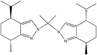 4-isopropyl-2-[1-(4-isopropyl-7-methyl-4,5,6,7-tetrahydro-2H-indazol-2-yl)-1-methylethyl]-7-methyl-4,5,6,7-tetrahydro-2H-indazole Struktur