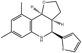 7,9-dimethyl-4-(2-thienyl)-2,3,3a,4,5,9b-hexahydrofuro[3,2-c]quinoline Struktur