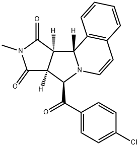 8-(4-chlorobenzoyl)-10-methyl-11a,11b-dihydro-8H-pyrrolo[3',4':3,4]pyrrolo[2,1-a]isoquinoline-9,11(8aH,10H)-dione Struktur