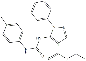 ethyl 1-phenyl-5-[(4-toluidinocarbonyl)amino]-1H-pyrazole-4-carboxylate Struktur