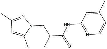 3-(3,5-dimethyl-1H-pyrazol-1-yl)-2-methyl-N-(4-methyl-2-pyridinyl)propanamide Struktur