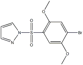 1-[(4-bromo-2,5-dimethoxyphenyl)sulfonyl]-1H-pyrazole Struktur