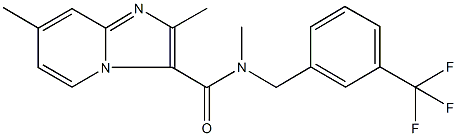 N,2,7-trimethyl-N-[3-(trifluoromethyl)benzyl]imidazo[1,2-a]pyridine-3-carboxamide Struktur