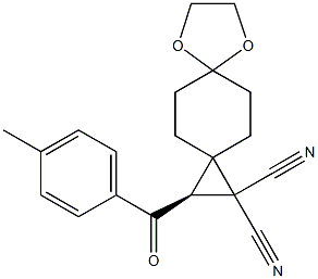 2-(4-methylbenzoyl)-7,10-dioxadispiro[2.2.4.2]dodecane-1,1-dicarbonitrile Struktur