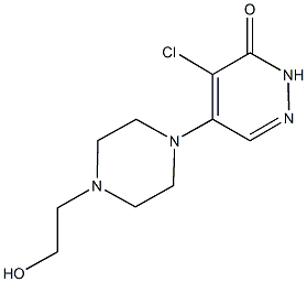 4-chloro-5-[4-(2-hydroxyethyl)-1-piperazinyl]-3(2H)-pyridazinone Struktur