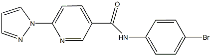 N-(4-bromophenyl)-6-(1H-pyrazol-1-yl)nicotinamide Struktur