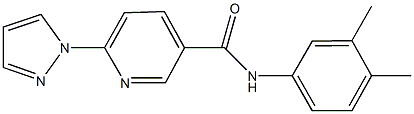 N-(3,4-dimethylphenyl)-6-(1H-pyrazol-1-yl)nicotinamide Struktur