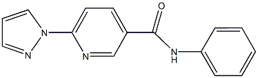 N-phenyl-6-(1H-pyrazol-1-yl)nicotinamide Struktur