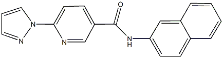 N-(2-naphthyl)-6-(1H-pyrazol-1-yl)nicotinamide Struktur