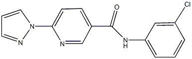 N-(3-chlorophenyl)-6-(1H-pyrazol-1-yl)nicotinamide Struktur