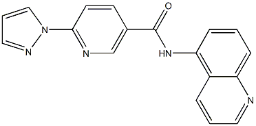 6-(1H-pyrazol-1-yl)-N-(5-quinolinyl)nicotinamide Struktur