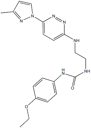 N-(4-ethoxyphenyl)-N'-(2-{[6-(3-methyl-1H-pyrazol-1-yl)-3-pyridazinyl]amino}ethyl)urea Struktur