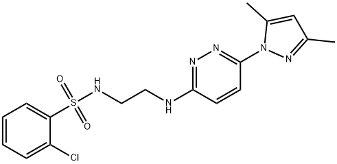 2-chloro-N-(2-{[6-(3,5-dimethyl-1H-pyrazol-1-yl)-3-pyridazinyl]amino}ethyl)benzenesulfonamide Struktur