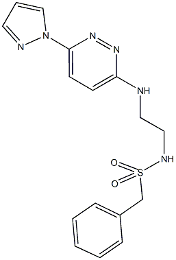 phenyl-N-(2-{[6-(1H-pyrazol-1-yl)-3-pyridazinyl]amino}ethyl)methanesulfonamide Struktur