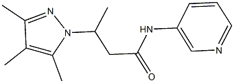 N-(3-pyridinyl)-3-(3,4,5-trimethyl-1H-pyrazol-1-yl)butanamide Struktur