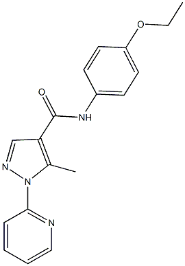 N-(4-ethoxyphenyl)-5-methyl-1-(2-pyridinyl)-1H-pyrazole-4-carboxamide Struktur