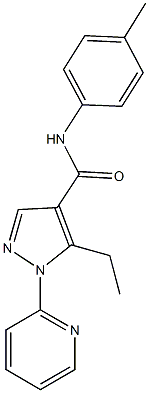 5-ethyl-N-(4-methylphenyl)-1-(2-pyridinyl)-1H-pyrazole-4-carboxamide Struktur