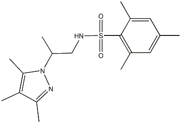 2,4,6-trimethyl-N-[2-(3,4,5-trimethyl-1H-pyrazol-1-yl)propyl]benzenesulfonamide Struktur