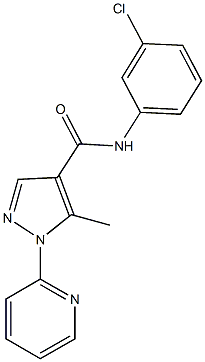 N-(3-chlorophenyl)-5-methyl-1-(2-pyridinyl)-1H-pyrazole-4-carboxamide Struktur