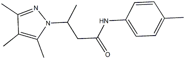 N-(4-methylphenyl)-3-(3,4,5-trimethyl-1H-pyrazol-1-yl)butanamide Struktur