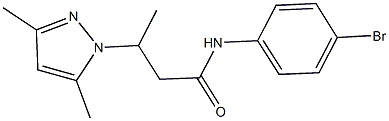 N-(4-bromophenyl)-3-(3,5-dimethyl-1H-pyrazol-1-yl)butanamide Struktur