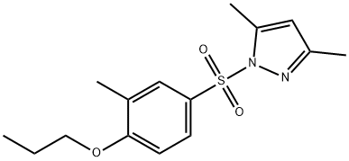 4-[(3,5-dimethyl-1H-pyrazol-1-yl)sulfonyl]-2-methylphenyl propyl ether Struktur