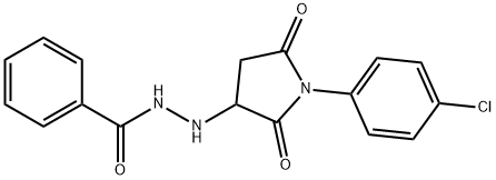 N'-[1-(4-chlorophenyl)-2,5-dioxopyrrolidin-3-yl]benzohydrazide Struktur