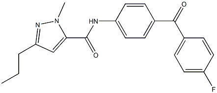 N-[4-(4-fluorobenzoyl)phenyl]-1-methyl-3-propyl-1H-pyrazole-5-carboxamide Struktur