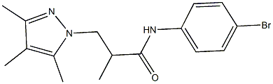 N-(4-bromophenyl)-2-methyl-3-(3,4,5-trimethyl-1H-pyrazol-1-yl)propanamide Struktur