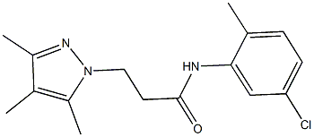 N-(5-chloro-2-methylphenyl)-3-(3,4,5-trimethyl-1H-pyrazol-1-yl)propanamide Struktur