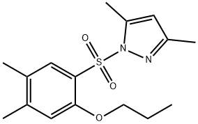 2-[(3,5-dimethyl-1H-pyrazol-1-yl)sulfonyl]-4,5-dimethylphenyl propyl ether Struktur