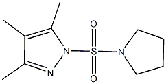 3,4,5-trimethyl-1-(1-pyrrolidinylsulfonyl)-1H-pyrazole Struktur