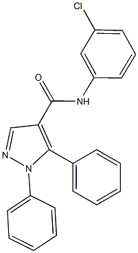 N-(3-chlorophenyl)-1,5-diphenyl-1H-pyrazole-4-carboxamide Struktur