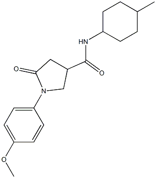 1-(4-methoxyphenyl)-N-(4-methylcyclohexyl)-5-oxo-3-pyrrolidinecarboxamide Struktur