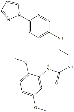 N-(2,5-dimethoxyphenyl)-N'-(2-{[6-(1H-pyrazol-1-yl)-3-pyridazinyl]amino}ethyl)urea Struktur