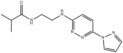 2-methyl-N-(2-{[6-(1H-pyrazol-1-yl)-3-pyridazinyl]amino}ethyl)propanamide Struktur