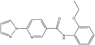 N-(2-ethoxyphenyl)-6-(1H-pyrazol-1-yl)nicotinamide Struktur