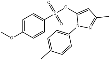 3-methyl-1-(4-methylphenyl)-1H-pyrazol-5-yl 4-methoxybenzenesulfonate Struktur